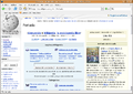 Firefox 1.5.0.5 showing the Spanish Wikipedia
