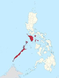 Mapa ning Filipinas ampong Mimaropa ilage