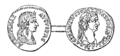 Illustration of a Roman coin of Nero and Agrippina