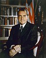 Q9588 Richard Nixon op 8 juli 1971 geboren op 9 januari 1913