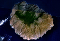 A sziget műholdképe