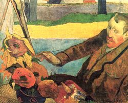 پل گوگن، The Painter of Sunflowers, Portrait of ونسان ون گوگ، ۱۸۸۸
