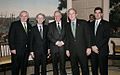 with Sir David Manning (British ambassador to the USA), Paul Murphy (British Secretary of State for Northern Ireland), George W. Bush (US President) and Mitchell Reiss (U.S. special envoy to Northern Ireland), March 2005