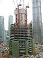 兴建中的上海中心大厦（2011年8月28日）