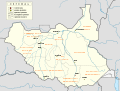 Административна мапа Јужног Судана