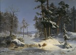 Vinterlandskap från Drottning Kristinas väg på Djurgården (1866).