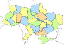 烏克蘭行政區劃地圖