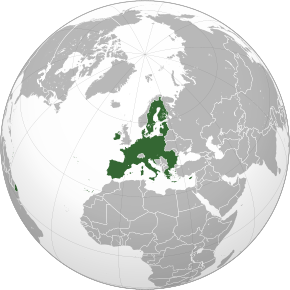 Kart over Den europeiske union