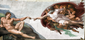 God creates Adam; Sistine Chapel, Michelangelo Buonarroti