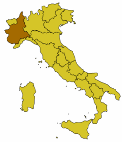regiono Piemonto en Italio