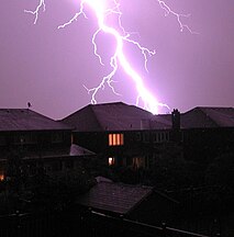 Lightning strike in Toronto