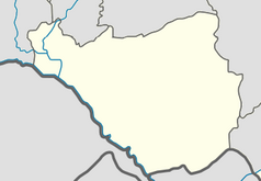 Mapa konturowa prowincji Ararat, po lewej znajduje się punkt z opisem „Artaszat”