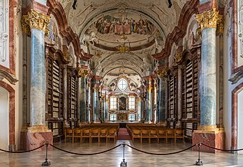 Biblioteca da abadia beneditina de Altenburg, Baixa Áustria. (definição 5 580 × 3 856)
