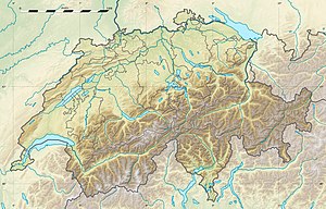 Аарські льодовики. Карта розташування: Швейцарія