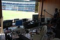 Salle de contrôle du tableau d'affichage d'un stade de cricket en Inde