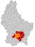 Location of Luxembourg in Luxembourg