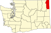 ポンダレイ郡の位置を示したワシントン州の地図
