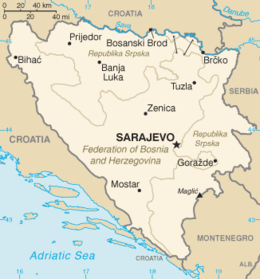 Bosnia ed Erzegovina - Mappa