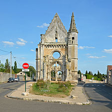 Facade of Notre-Dame du Champdé chapel, now the gate of Champdé cemetery - Châteaudun  