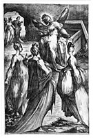 Худ. Жак Белланж. Святі жони біля гробу Господнього, 1610-ті рр.