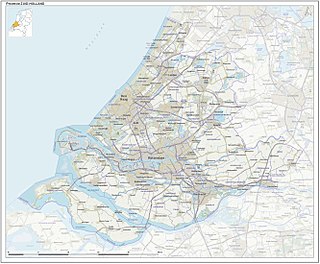 Dél-Holland tartomány községei (2018).