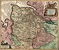 etwas 1655 hier wird das Land Kehdingen östlich des Flusses Osten gezeichnet, Das Amt Neuhaus 1547 wird explezit gezeigt.