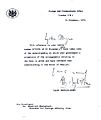 نامه ۲۶ نوامبر ۱۹۷۱ وزارت خارجه بریتانیا به وزارت خارجه ایران مبنی براینکه شرایط و اخطارهای ایران به اطلاع شیخ شارجه رسیده‌است.