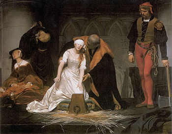 Die Hinrichtung der Lady Jane Grey, Gemälde von Paul Delaroche, 1833