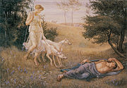 Diana and Endymion, watercolour and gouache, 1883