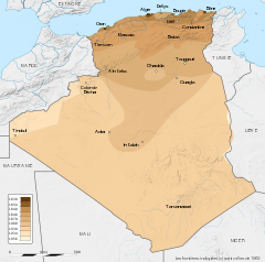 Franska Algeriets territoriella expansion, 1830-1962.