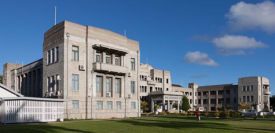 蘇瓦政府大樓，斐濟總統的辦公室、高等法院和多個政府部門的所在地
