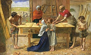 Cristo en casa de sus padres, de John Everett Millais.