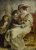 Елена Фоурмен с детьми. Около 1636 года, 115 × 85 см. Париж, Лувр