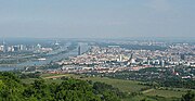 De Donau en de Nieuwe Donau in Wenen, Oostenrijk