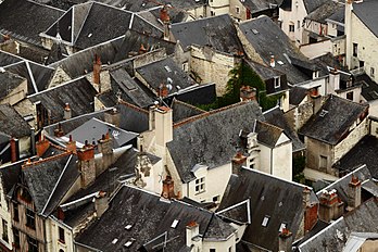 Vista dos telhados de ardósia de Chinon, Indre-et-Loire, França. (definição 4 298 × 2 865)