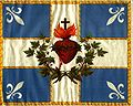 Zastava Francuza u Kanadi (u Quebecu) s motivom Presvetog Srca u upotrebi je bila do druge polovice 19. stoljeća.