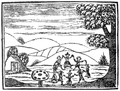 Elfen dansen in een kring bij een heuvel, 17e eeuw