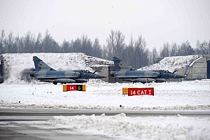 Два французькі Mirage 2000 під час місії з патрулювання повітряного простору над країнами Балтії в 2010 році