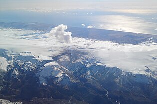 Aerial views of the Fimmvörðuháls eruptions