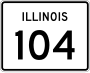 Illinois Route 104 marker