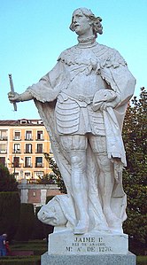 Estàtua de Jaume el Conqueridor a Madrid (J. León, 1753)