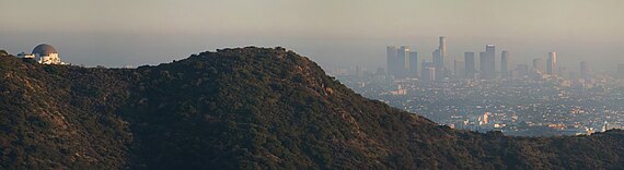 Air pollution over the City of Los Angeles, California, U.S.A.