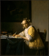 『手紙を書く女』1665年-1666年頃 ワシントン・ナショナル・ギャラリー所蔵