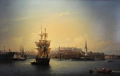 Aleksei Bogoljubovi maal Tallinna sadamast (1853)