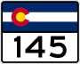 State Highway 145 marker