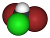 Spacefill model of dibromochloromethane