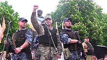 Soldados da Milícia popular de Lugansk.