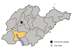 Location of Jining in Shandong