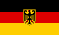 Neoficiální německá vlajka se státním znakem Poměr stran: 3:5