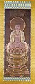 Pintura maniquea del buda Jesús, un rollo colgante chino representa Jesucristo como un profeta maniqueo, siglo XIII.